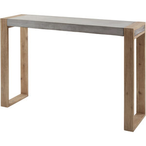 Paloma 51.25 X 14 inch Polished Concrete with Natural Console Table