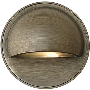 Hardy Island Eyebrow 12v 1.50 watt Matte Bronze Landscape Deck Sconce, Round