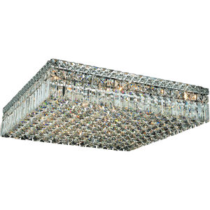 Maxime 13 Light 24 inch Chrome Flush Mount Ceiling Light in Royal Cut