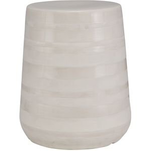 Desert Plains 17 inch Gloss And Matte White Glazes Garden Stool