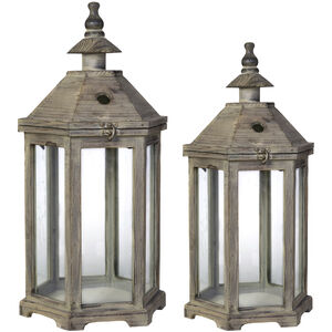 Graca 11.5 inch Natural Outdoor Lantern, Set of 2
