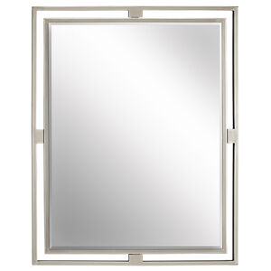 Hendrik 30 X 24 inch Brushed Nickel Wall Mirror