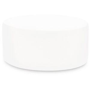 Universal 18 inch Seascape Natural Outdoor Round Ottoman with Slipcover