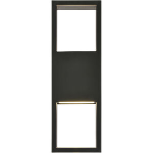 Reflection Point LED 15 inch Matte Black Outdoor Wall Sconce