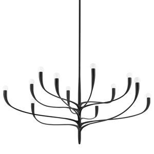 Labra 12 Light 52.25 inch Aged Iron Chandelier Ceiling Light