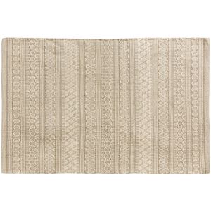Sena 36 X 24 inch Beige with White Rug