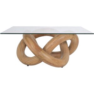 Knotty 36 X 36 inch Natural with Clear Coffee Table