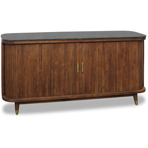 Cameron Black and Brown Stain and Gold Cabinet