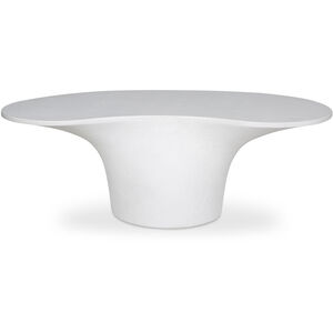 Yumi 47 X 23.6 inch White Outdoor Coffee Table