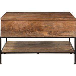 Carey 30 X 22 inch Natural with Black Coffee Table