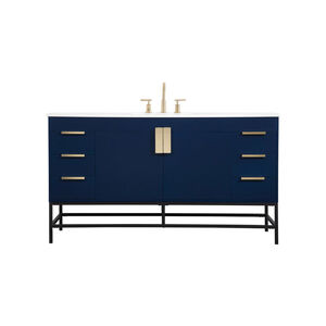 Eugene 60 X 22 X 34 inch Blue Vanity Sink Set
